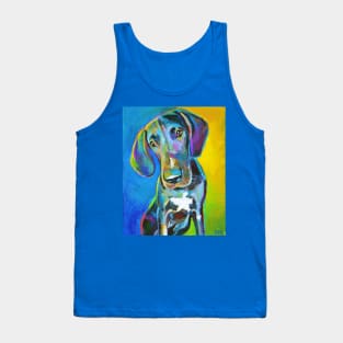 Colorful GREAT DANE Painting by Robert Phelps Tank Top